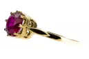 Or jaune 14 carats Rubis Anneau Vintage vrc366y